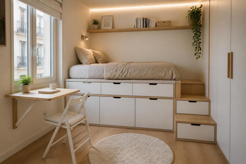 découvrez 30 idées pratiques et créatives pour aménager une petite chambre et maximiser chaque mètre carré afin de gagner de la place tout en optimisant le confort.