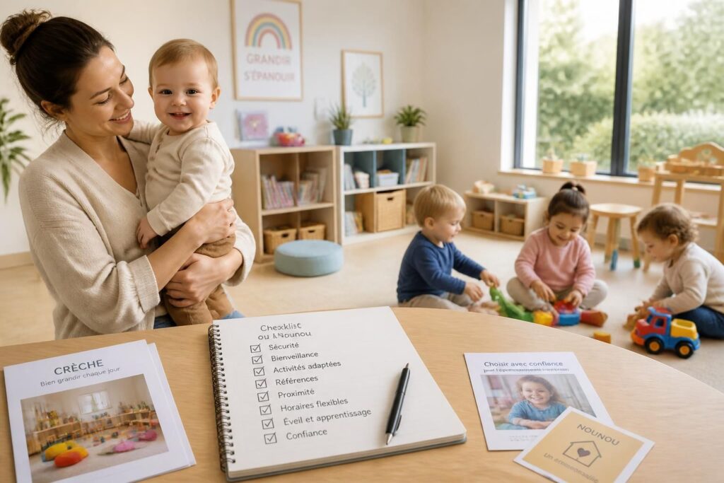 découvrez notre checklist détaillée pour bien choisir une nounou ou une crèche, afin d'assurer sécurité, bien-être et épanouissement à votre enfant.