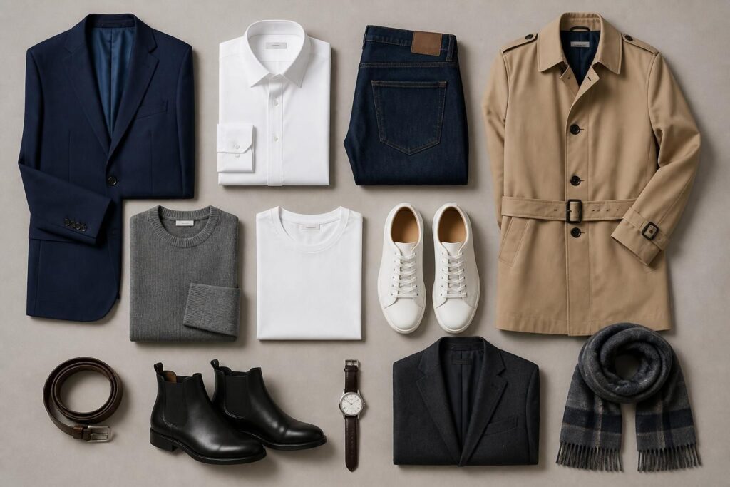 Mode masculine essentielle : 12 pièces qui structurent la garde-robe