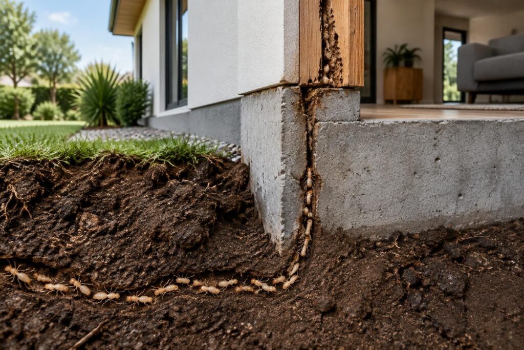 Les termites traversent-ils le béton d’une maison ?