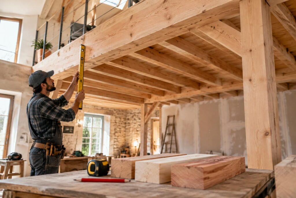 Poutre de mezzanine, quelle section et quel bois choisir ?